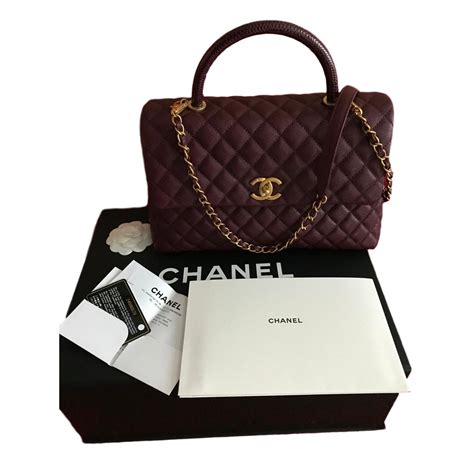 coco chanel handle bag|Chanel coco handle bag burgundy.